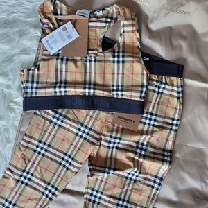 Burberry crop top + leggings